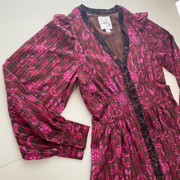 Sam Edelman Ramsey V-Neck Floral Maxi Dress Size Large - Picture 6 of 15